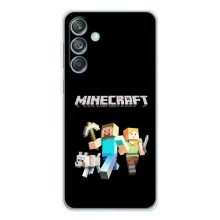 Чехол Майнкрафт на Samsung Galaxy M56 (AlphaPrint) Minecraft (герои Minecraft)