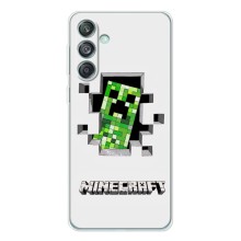 Чехол Майнкрафт на Samsung Galaxy M56 (AlphaPrint) Minecraft (крипер Майнкрафт)