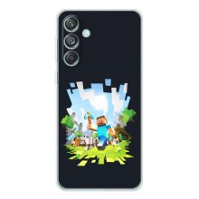 Чехол Майнкрафт на Samsung Galaxy M56 (AlphaPrint) Minecraft (персонажи Minecraft)