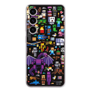 Чехол майнкрафт для Samsung Galaxy M56 – Все персонажи
