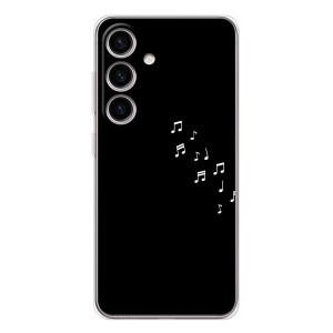 Чехол с картинками на черном фоне для Samsung Galaxy M56 – Ноты