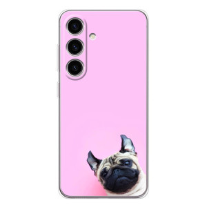 Бампер для Samsung Galaxy M56 з картинкою "Песики" (Собака на рожевому)