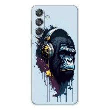 Чехол с Обезьянами Samsung Galaxy M56 - (AlphaPrint) (Горилла в наушниках)