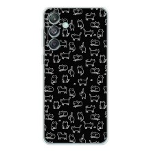 Чехол с принтом для Samsung Galaxy M56 (AlphaPrint) Модные коты (Меленькие котики)