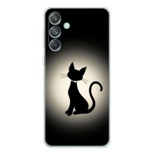 Чехол с принтом для Samsung Galaxy M56 (AlphaPrint) Модные коты (Силуэт котика)