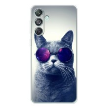 Чехол с принтом для Samsung Galaxy M56 (AlphaPrint) Модные коты (Стильный кот)
