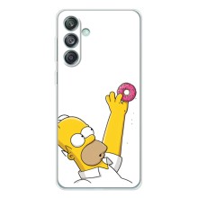 Чехол с Симпсонами для Samsung Galaxy M56 (VPrint) (Гомер с пончиком)
