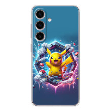 Чехол с Пикачу на Samsung Galaxy M56 – Лого Пикачу