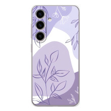 Силиконовый чехол с принтом в цветах на Samsung Galaxy M56 – Фиолетовый дизайн