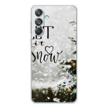 Новогодние, Праздничные Чехлы для Samsung Galaxy M56 - 2024 год (Let it snow)