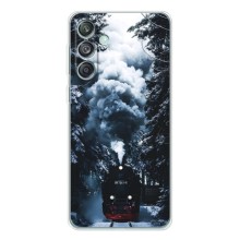 Новогодние, Праздничные Чехлы для Samsung Galaxy M56 - 2024 год (Зимний поезд)
