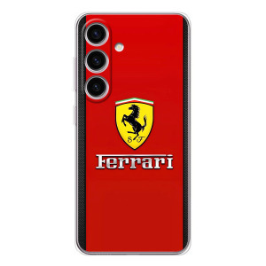 Силиконовый бампер с картинкой машины на Samsung Galaxy M56 (Ferrari Logo)