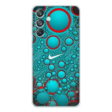 Силиконовый Чехол на Samsung Galaxy M56 с картинкой Nike (Найк зеленый)