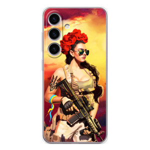ЗСУ Чехлы (TPU) для Samsung Galaxy M56 – Женщина солдат