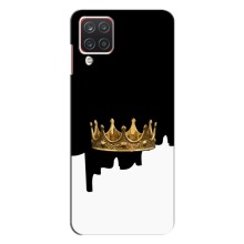 Чехол (Корона на чёрном фоне) для Самсунг М62 – Золотая корона