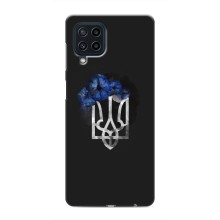 Чехол с украинским гербом на Samsung Galaxy M62 – Герб с цветком