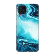 Мраморный чехол на Samsung Galaxy M62 (VPrint) (Голубой мрамор)