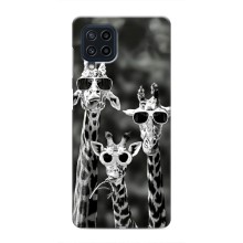 Силиконовый чехол с КАРТИНКАМИ лето для Samsung Galaxy M62 (AlphaPrint) (Жирафы в очках)