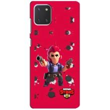 Бампер (ТПУ) з принтом Brawl Stars на Самсунг Нот 10 Лайт (Кольт на червоному)