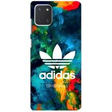 Чохли Адидас для Samsung Galaxy Note 10 Lite (AlphaPrint) (Яскравий Адідас)