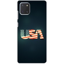 Чехол Флаг USA для Samsung Galaxy Note 10 Lite (USA)