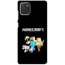 Чохол Майнкрафт на Samsung Galaxy Note 10 Lite (AlphaPrint) Minecraft (герої Minecraft)