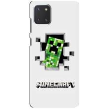 Чохол Майнкрафт на Samsung Galaxy Note 10 Lite (AlphaPrint) Minecraft (кріпер Майнкрафт)