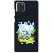 Чохол Майнкрафт на Samsung Galaxy Note 10 Lite (AlphaPrint) Minecraft (персонажі Minecraft)