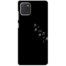 Чохол з картинками на чорному фоні для Samsung Galaxy Note 10 Lite (Ноти)