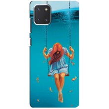 Чехол Стильные девушки на Samsung Galaxy Note 10 Lite (Девушка на качели)