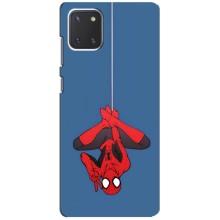 Чохол Супергерой Людина Павук на Samsung Galaxy Note 10 Lite (На павутині)