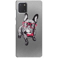 Чехол (ТПУ) Милые собачки для Samsung Galaxy Note 10 Lite (Бульдог в очках)