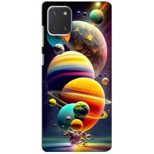 Чохол (ТПУ) з планетами на Samsung Galaxy Note 10 Lite (Сонячна система)