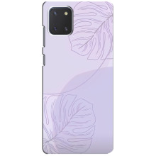 Чехол цветочный дизайн для Samsung Galaxy Note 10 Lite – Монстера фиолетовая