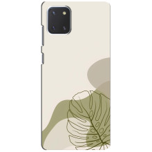 Силиконовый чехол с принтом в цветах на Samsung Galaxy Note 10 Lite