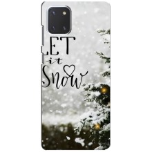 Новогодние, Праздничные Чехлы для Samsung Galaxy Note 10 Lite - 2024 год (Let it snow)