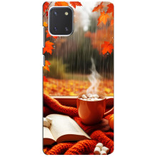 Чехол с уникальным дизайном «Осень с кофе» для Samsung Galaxy Note 10 Lite – Кофе и дождь