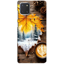 Чехол с уникальным дизайном «Осень с кофе» для Samsung Galaxy Note 10 Lite – Осенне-зимнее кофе