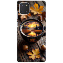 Чехол с уникальным дизайном «Осень с кофе» для Samsung Galaxy Note 10 Lite – Тёмный кофе