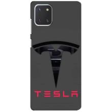Силіконовий бампер з картинкою машини на Samsung Galaxy Note 10 Lite (Logo TESLA)