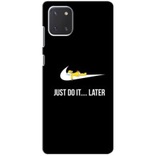 Силиконовый Чехол на Samsung Galaxy Note 10 Lite с картинкой Nike (Later)