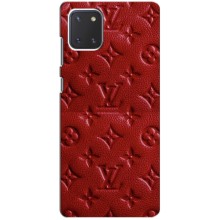 Текстурный Чехол Louis Vuitton для Самсунг Нот 10 Лайт – Красный ЛВ