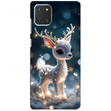 Яркий чехол для Samsung Galaxy Note 10 Lite с Зимними Оленятами – Блистающий оленёнок
