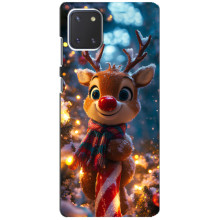 Яркий чехол для Samsung Galaxy Note 10 Lite с Зимними Оленятами – Олень в шарфе