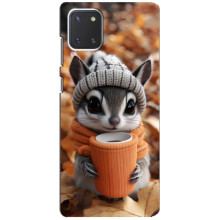 Печатный чехол «Зверята с кофе» для Samsung Galaxy Note 10 Lite