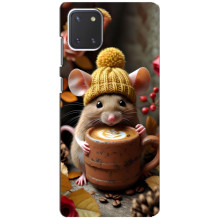 Печатный чехол «Зверята с кофе» для Samsung Galaxy Note 10 Lite – Медведь с кофе