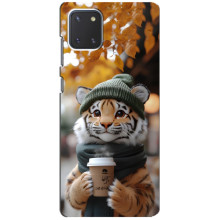 Печатный чехол «Зверята с кофе» для Samsung Galaxy Note 10 Lite – Тигр с кофе