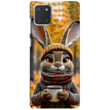 Печатный чехол «Зверята с кофе» для Samsung Galaxy Note 10 Lite – Зайчик с кофе