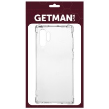 TPU чехол GETMAN Ease logo усиленные углы для Samsung Galaxy Note 10 Plus – Бесцветный (прозрачный)