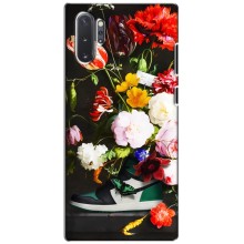 Брендновые Чехлы для Samsung Galaxy Note 10 Plus - (PREMIUMPrint) – Nike цветы